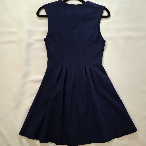 Monteau Los Angeles High Scoop Neck Fit & Flare Dark Blue Dress Size M Sleeveles - Picture 10 of 16